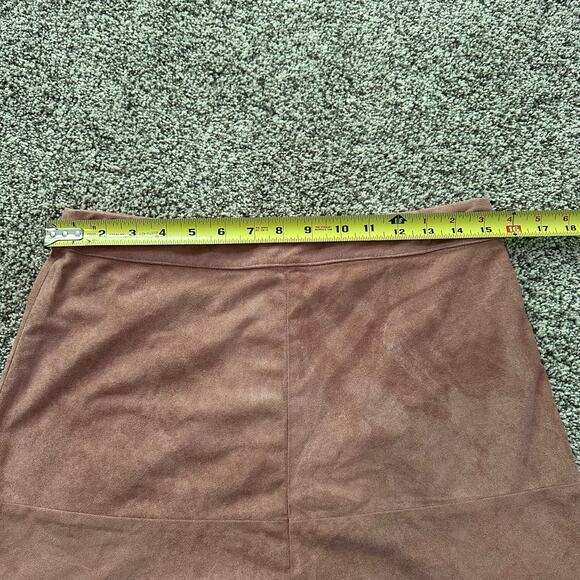 Lulus Shenandoah mauve pink suede mini skirt size M - Picture 8 of 8